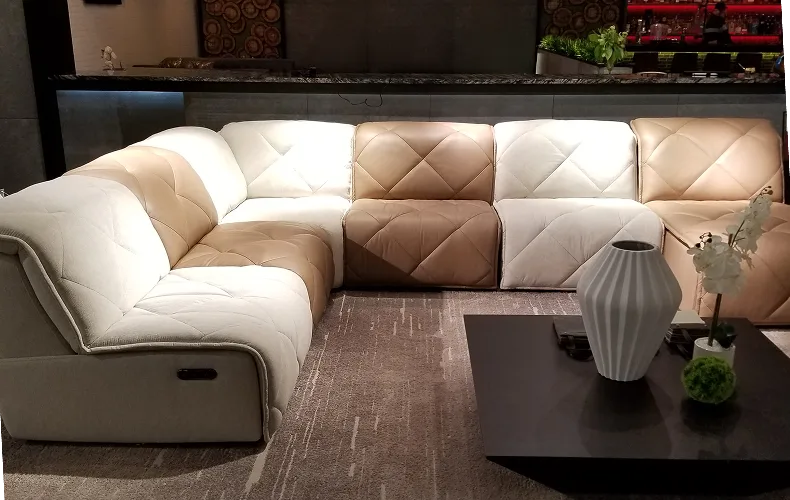 Tan and brown couch